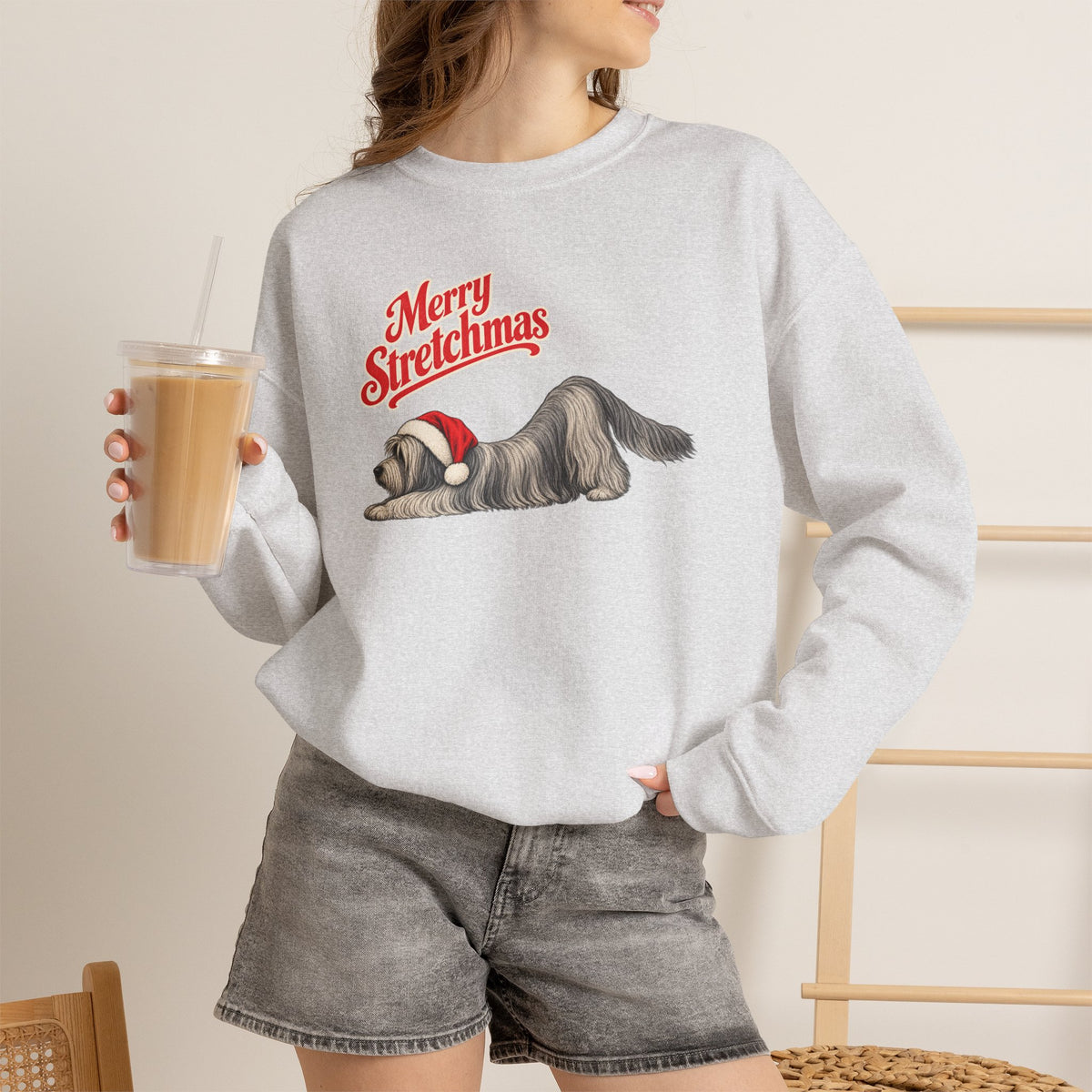 Skye Terrier Christmas Sweatshirt | Merry Stretchmas