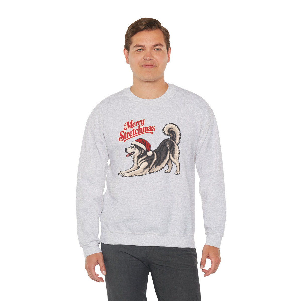 Husky Christmas Sweatshirt | Merry Stretchmas