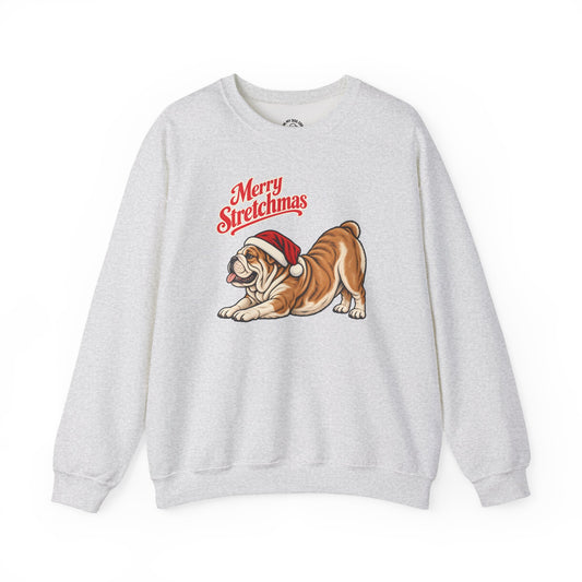 English Bulldog Christmas Sweatshirt | Merry Stretchmas