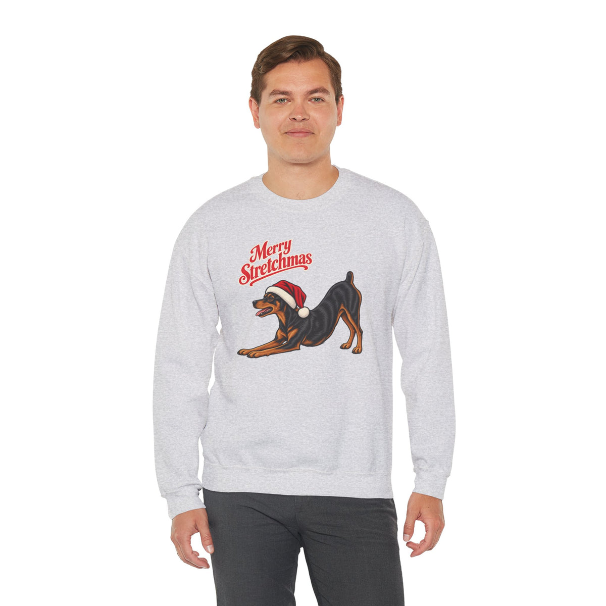 Miniature Pinscher Christmas Sweatshirt | Merry Stretchmas