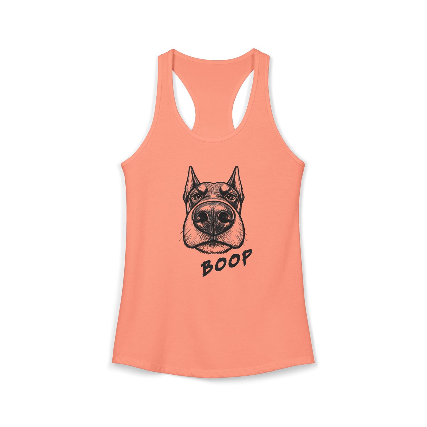 BOOP Classic - Doberman - Women's Racerback Tanktop (Cropped Ears)