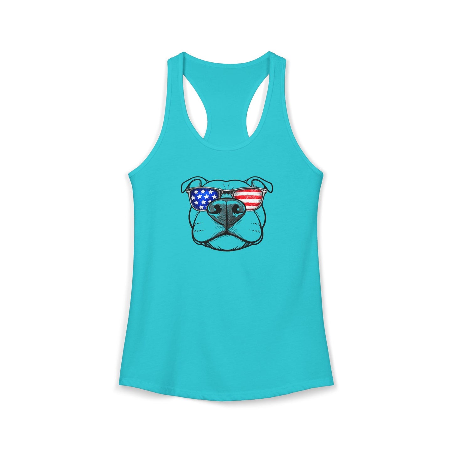 Red, White & BOOP American Bully - Women's Racerback Tanktop