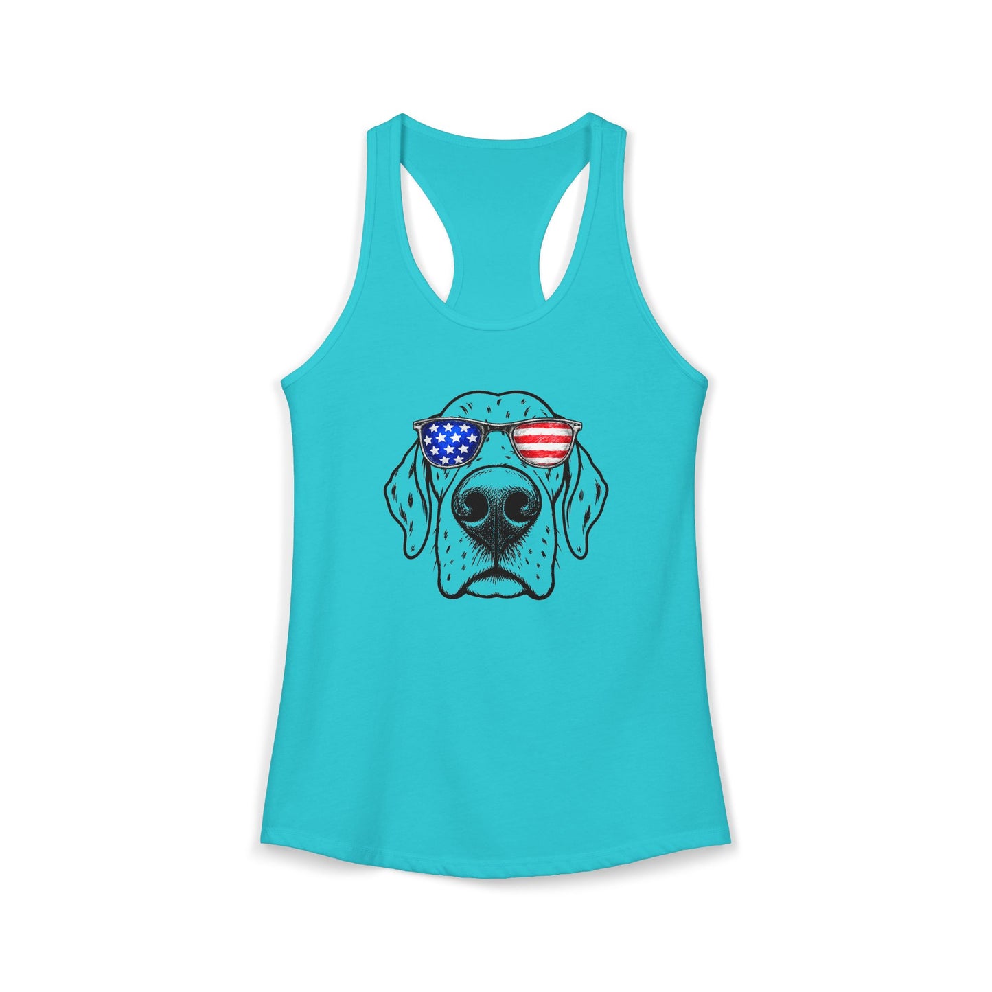 Red, White & BOOP English Pointer - Women's Racerback Tanktop