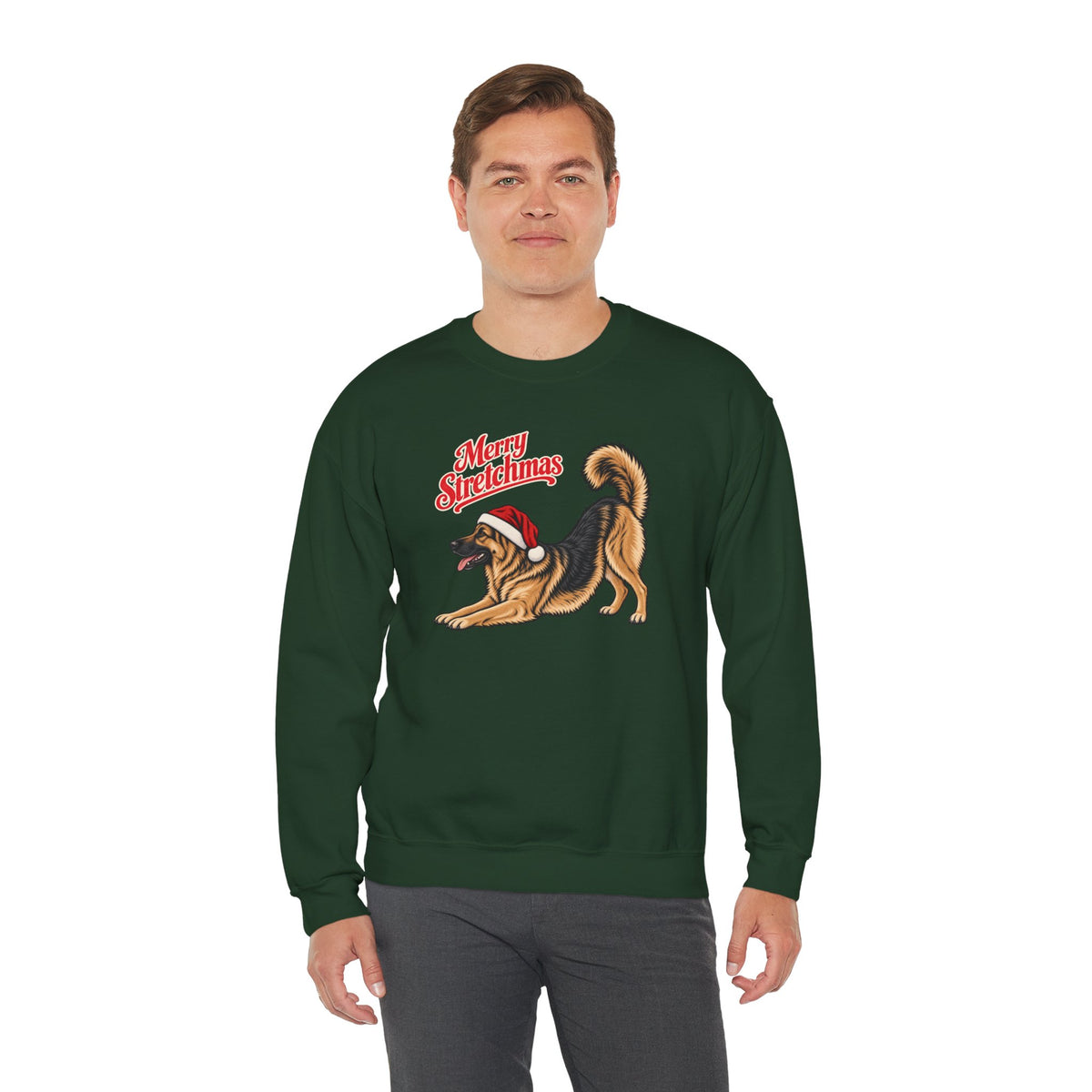 German Shepherd Christmas Sweatshirt | Merry Stretchmas