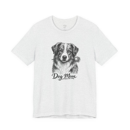 Australian Shepherd Dog Mom T-Shirt (Rose Collection)