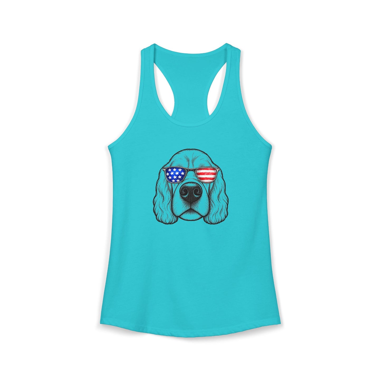Red, White & BOOP American Cocker Spaniel - Women's Racerback Tanktop