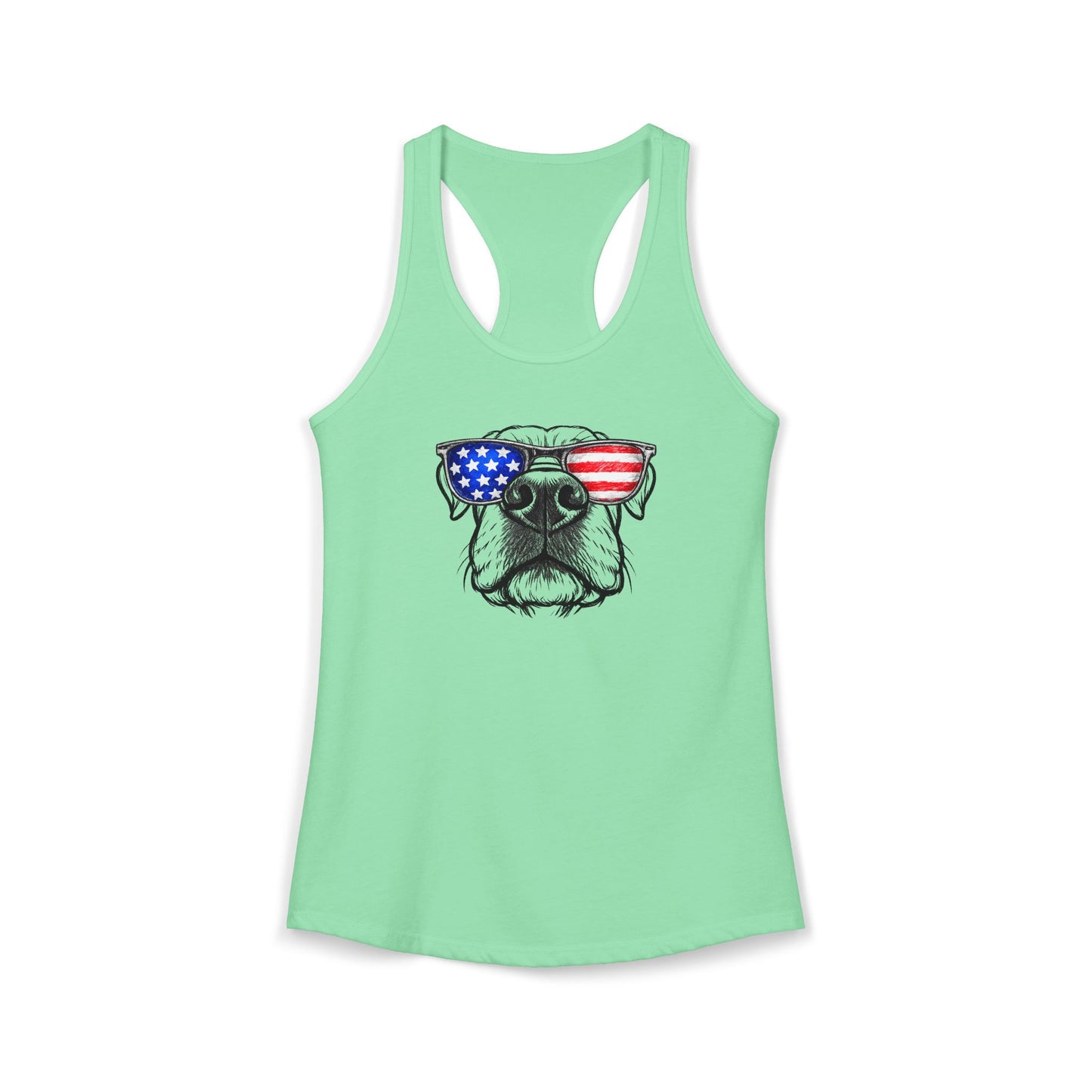 Red, White & BOOP Cane Corso - Women's Racerback Tanktop (Natural Ears)
