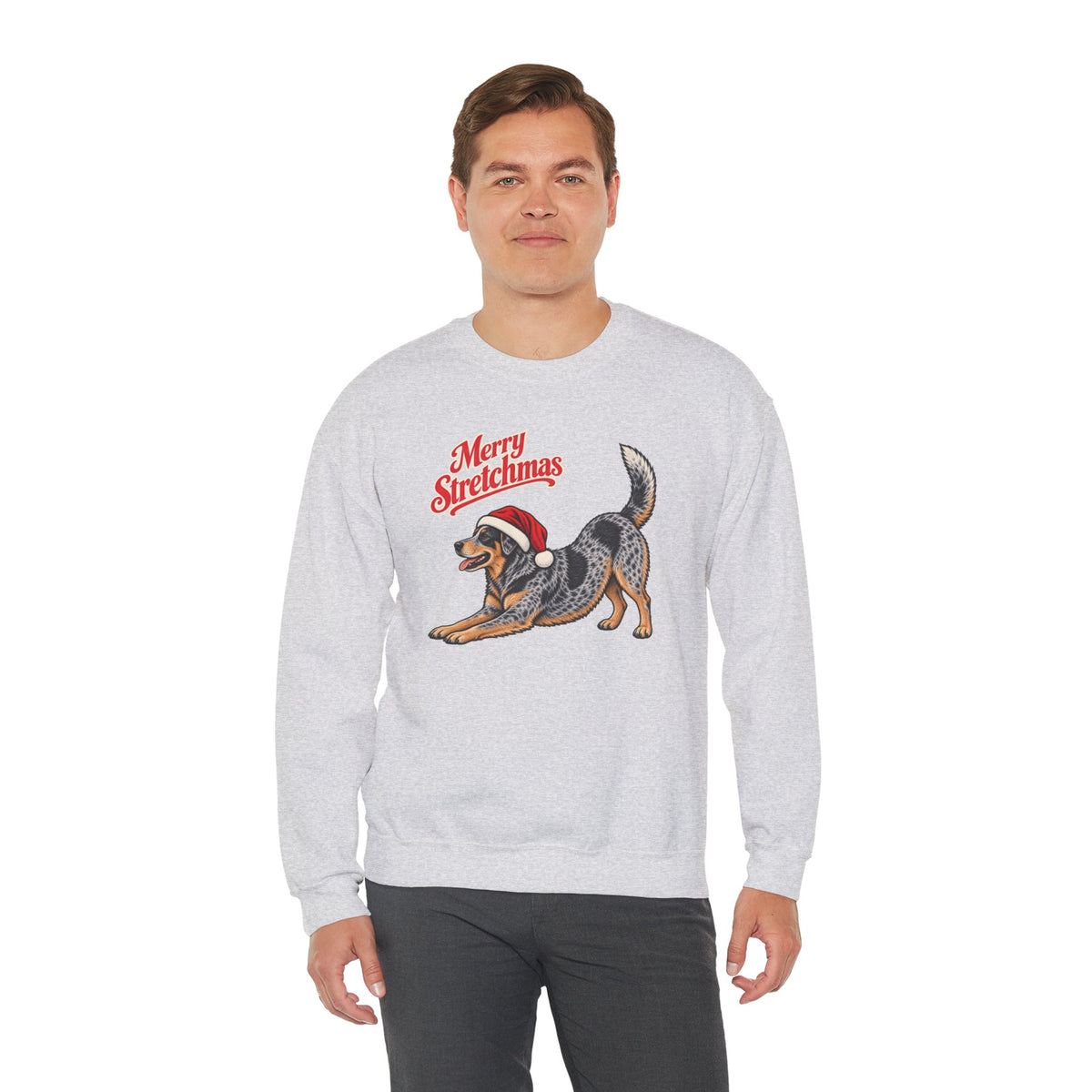 Texas Heeler Christmas Sweatshirt | Merry Stretchmas