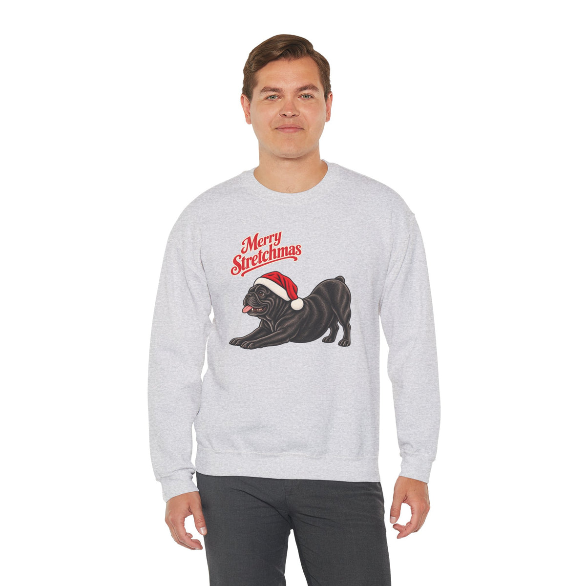 French Bulldog (Black) Christmas Sweatshirt | Merry Stretchmas