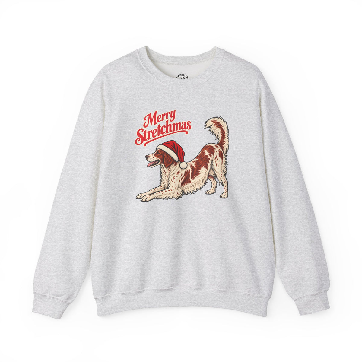 Irish Red and White Setter Christmas Sweatshirt | Merry Stretchmas