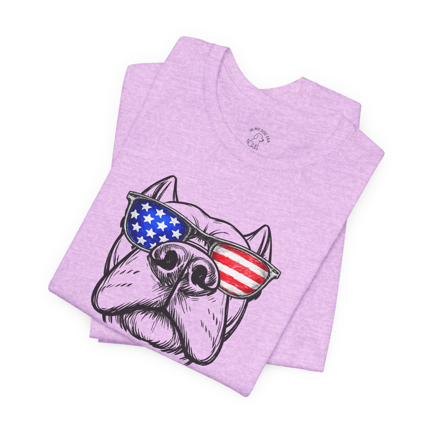 Red, White & BOOP Cane Corso T-Shirt (Cropped Ears)