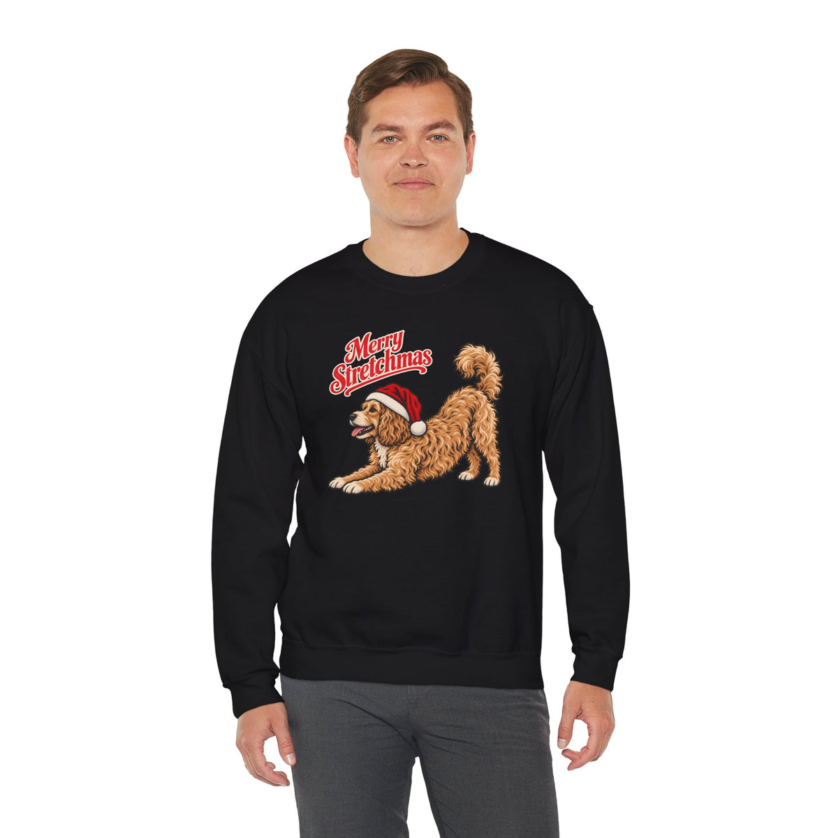 Cavapoo Christmas Sweatshirt | Merry Stretchmas