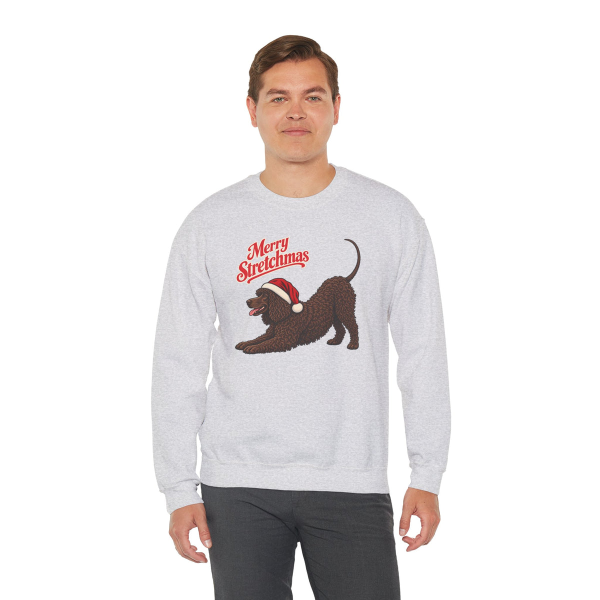 Irish Water Spaniel Christmas Sweatshirt | Merry Stretchmas