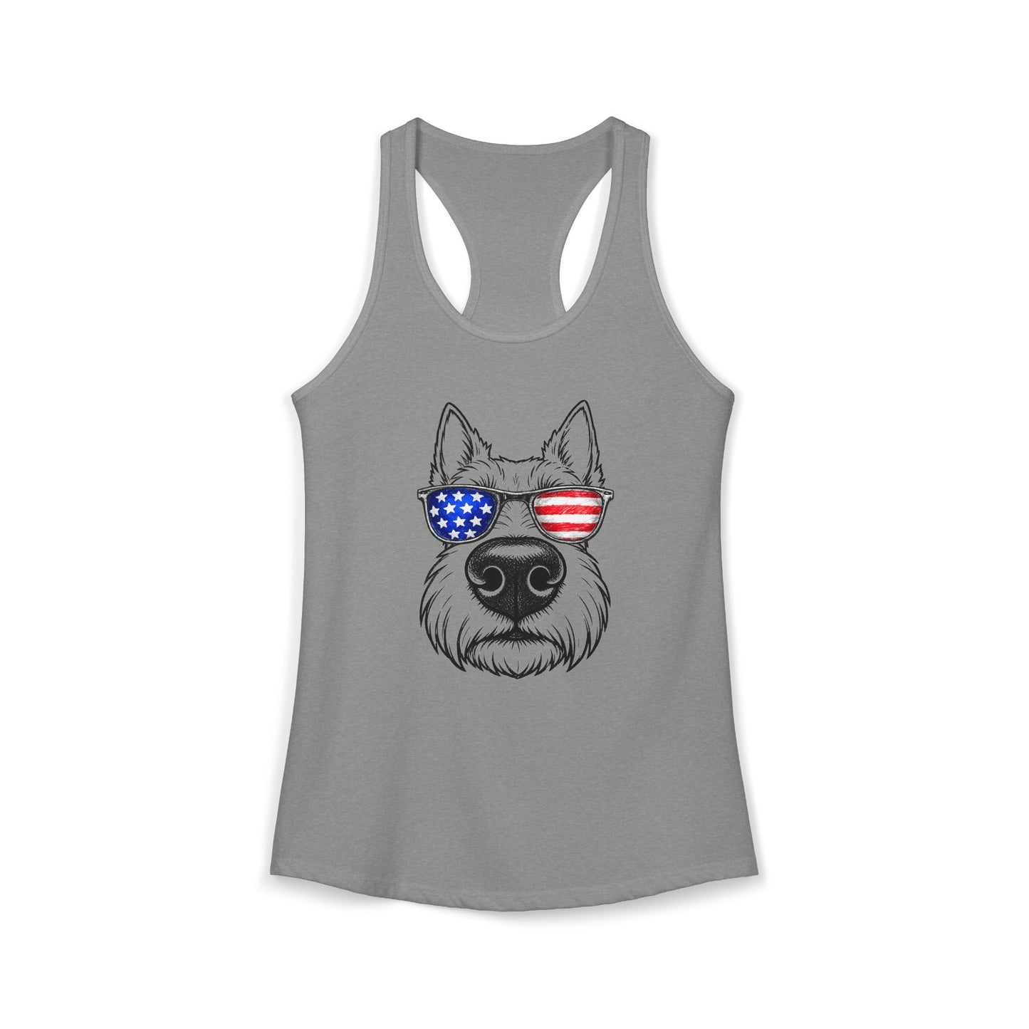 Red, White & BOOP Scottish Terrier - Women's Racerback Tanktop
