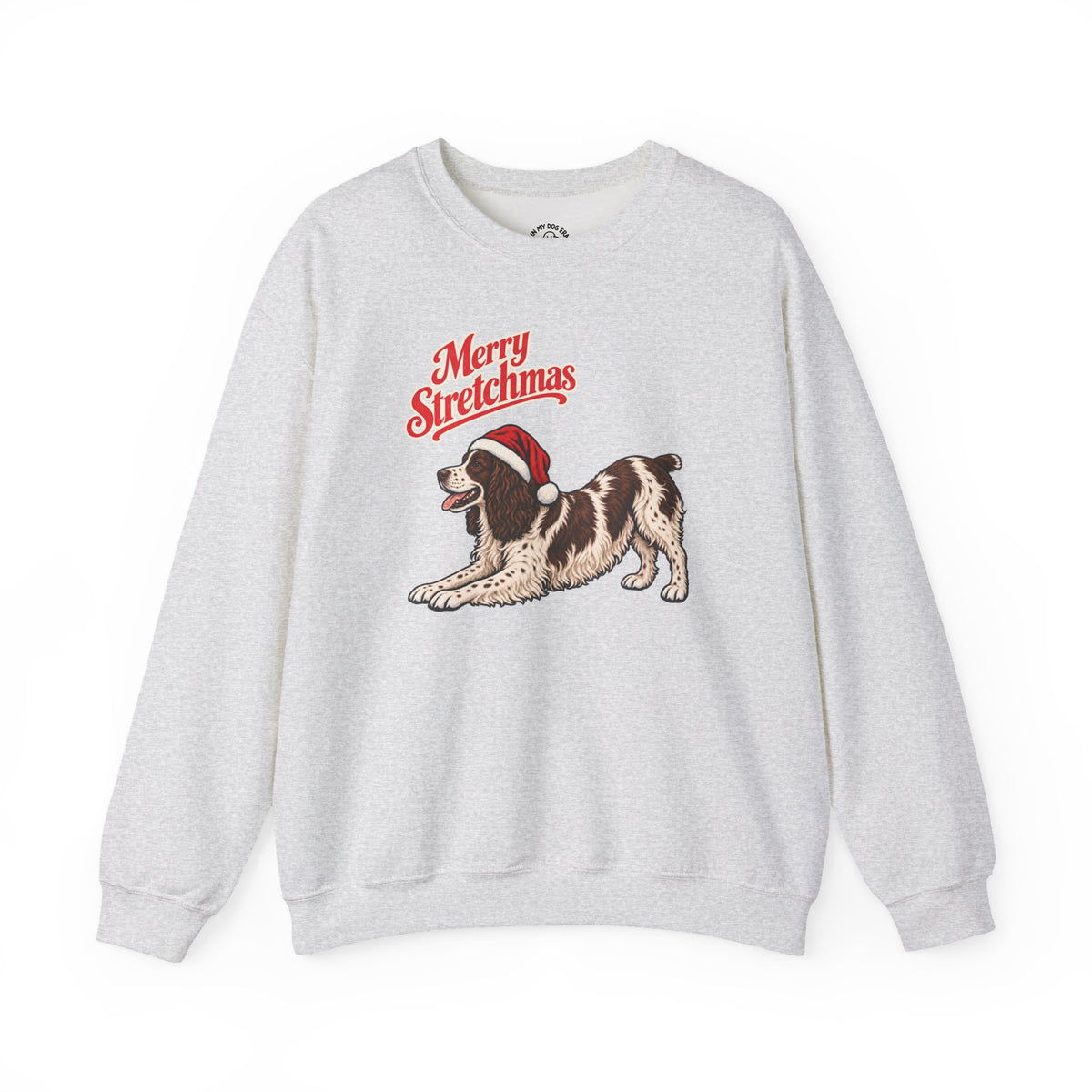 English Springer Spaniel Christmas Sweatshirt | Merry Stretchmas (Docked Tail)