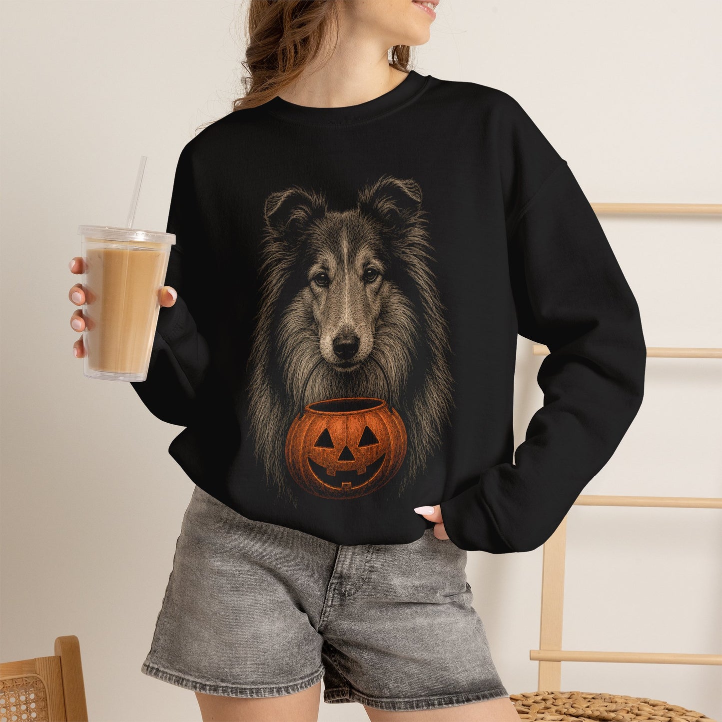 Collie Halloween Sweatshirt – Boop or Treat