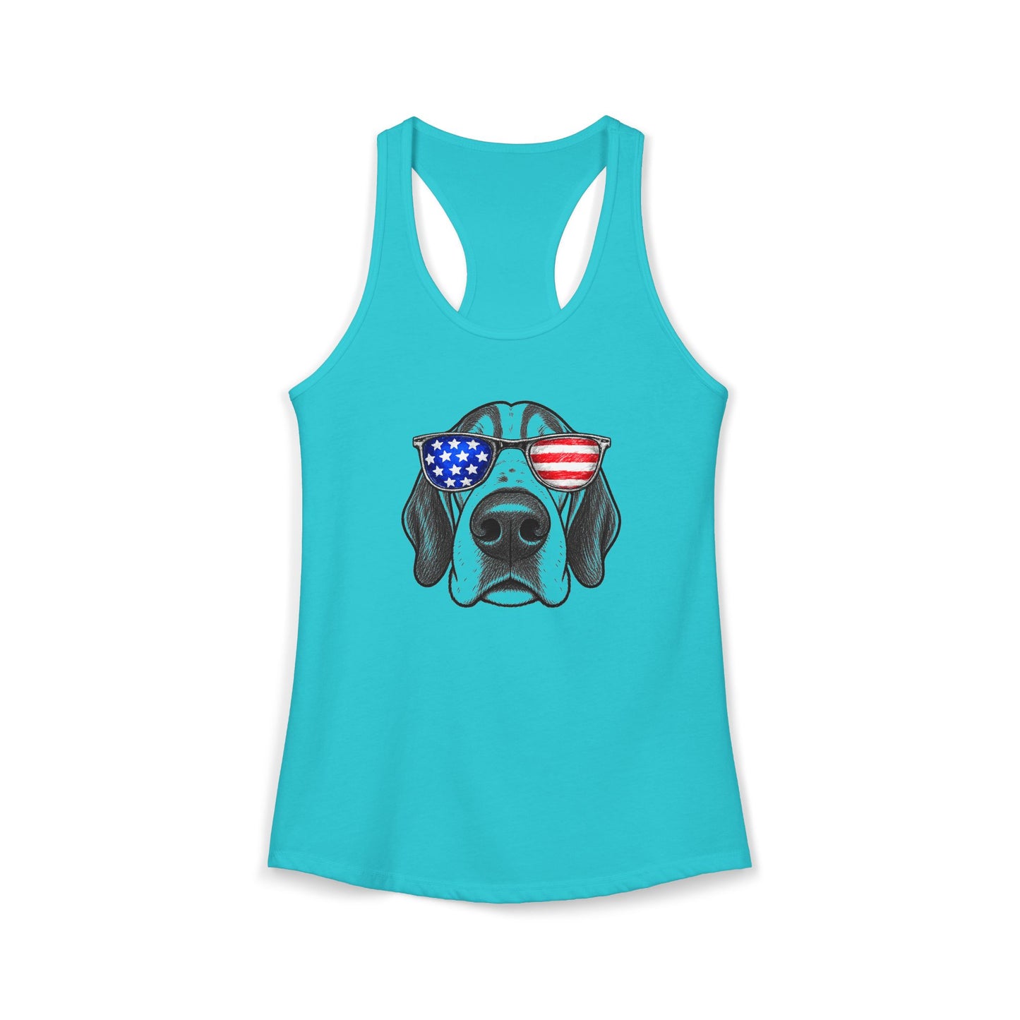 Red, White & BOOP American Foxhound - Women's Racerback Tanktop