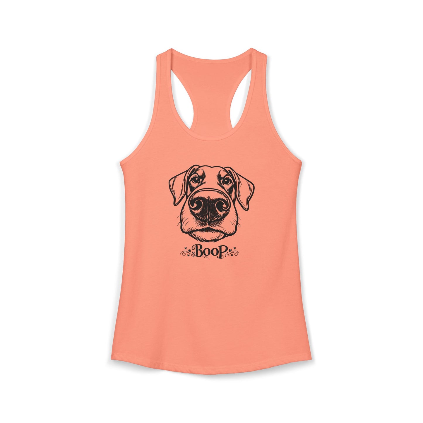 BOOP Doberman - Women's Racerback Tanktop (Natural Ears)