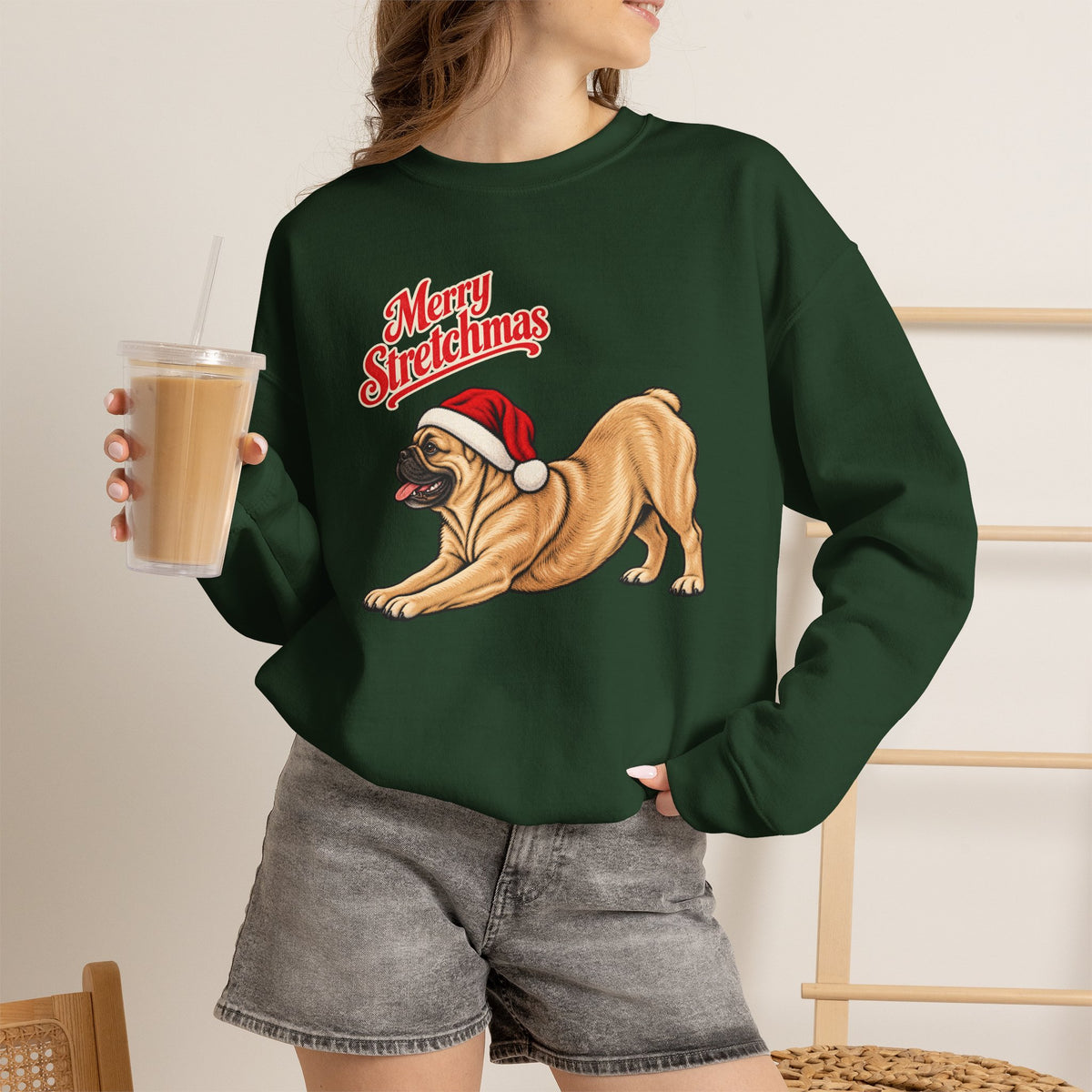 French Bulldog Christmas Sweatshirt | Merry Stretchmas