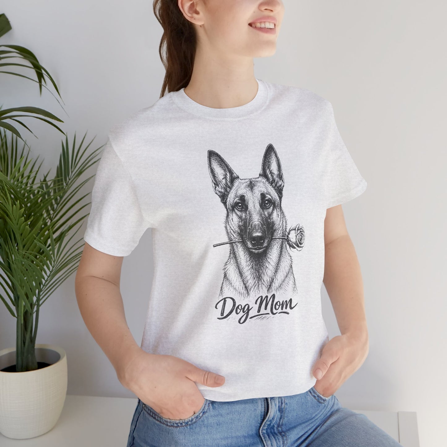 Belgian Malinois Dog Mom T-Shirt (Rose Collection)
