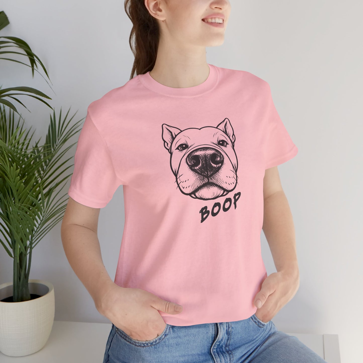 BOOP Classic - Pit Bull - Unisex T-Shirt (Cropped Ears)
