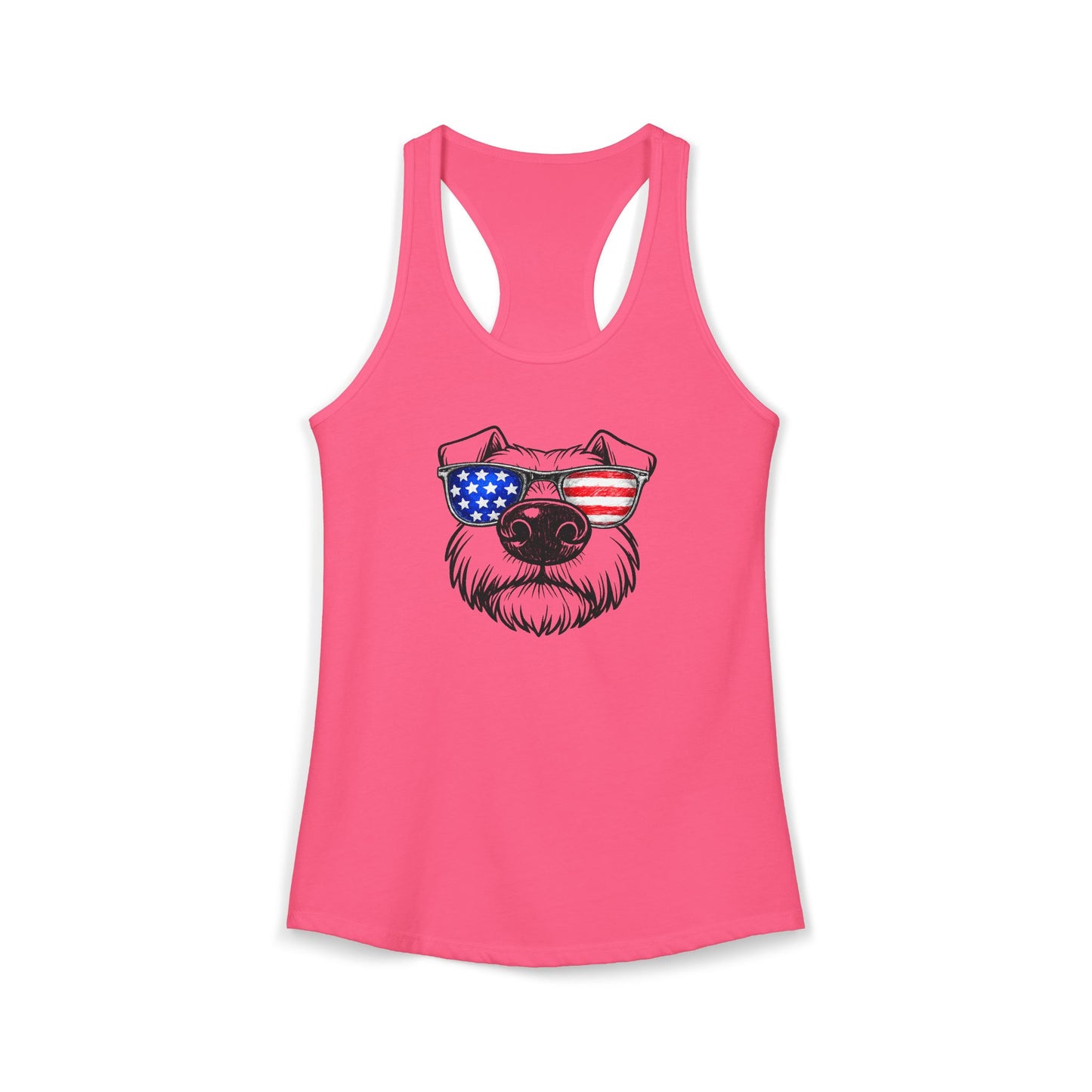 Red, White & BOOP Schnauzer - Women's Racerback Tanktop