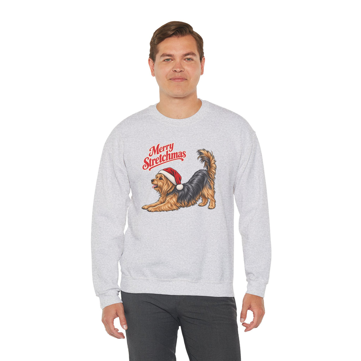 Yorkshire Terrier Christmas Sweatshirt | Merry Stretchmas