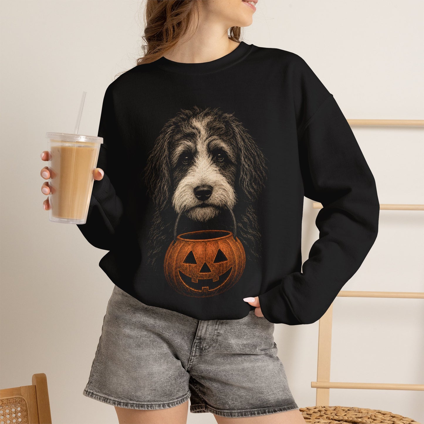 Aussiedoodle Halloween Sweatshirt – Boop or Treat
