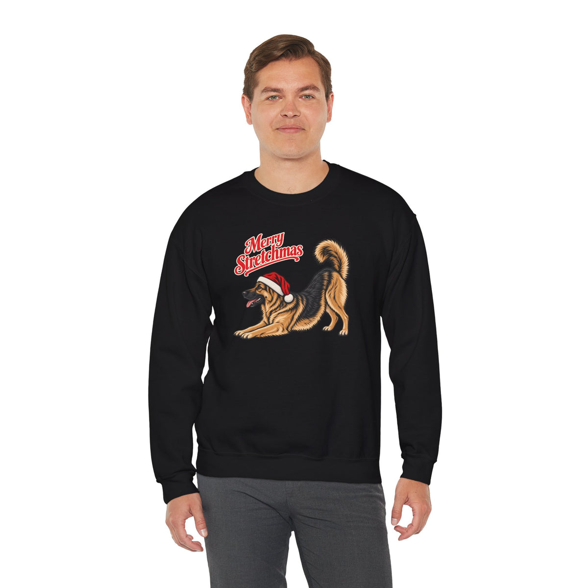 German Shepherd Christmas Sweatshirt | Merry Stretchmas