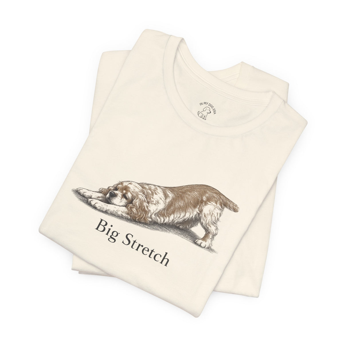 Big Stretch American Cocker Spaniel T-Shirt (Docked Tail)