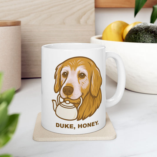 Duke, Honey Coffee Mug (White)