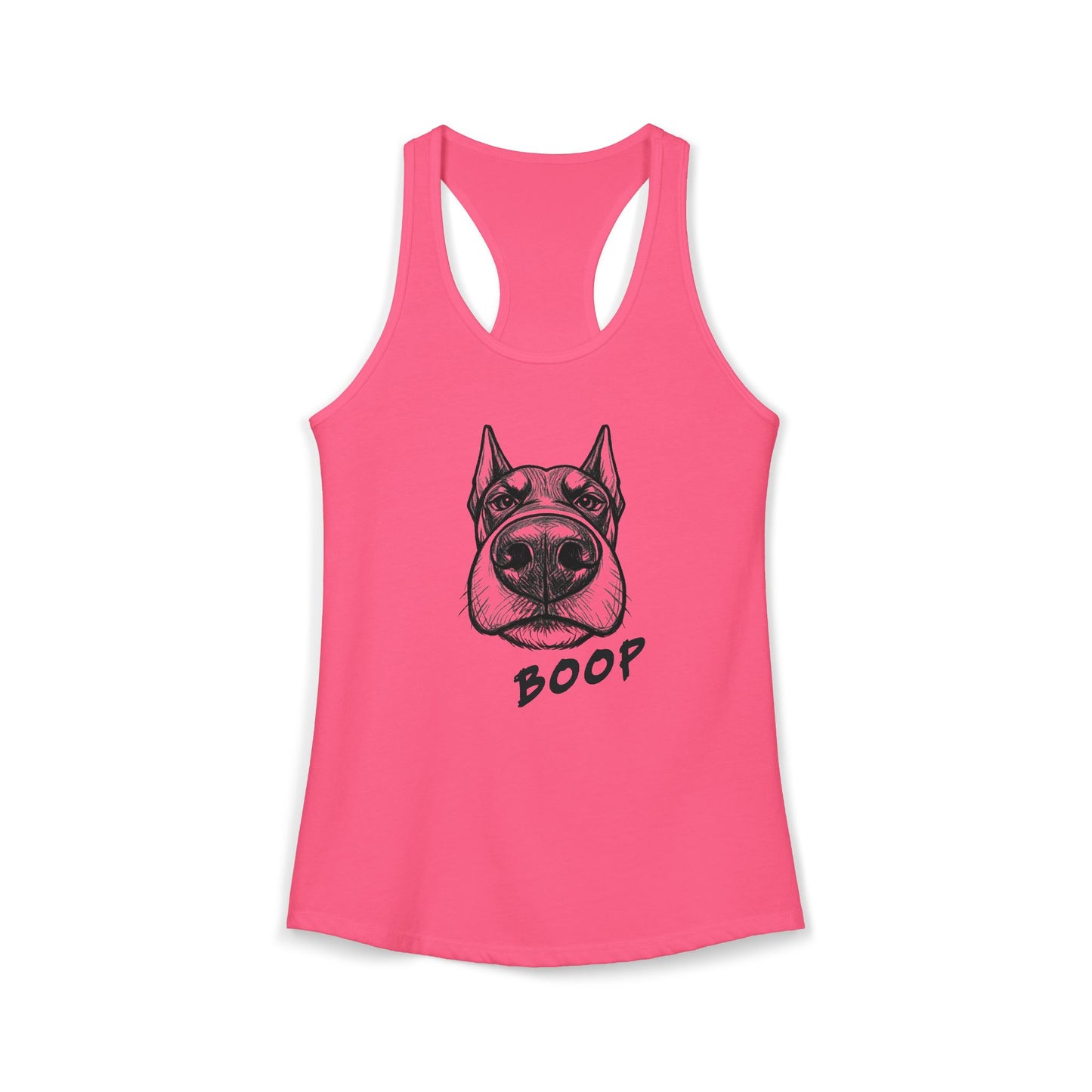 BOOP Classic - Doberman - Women's Racerback Tanktop (Cropped Ears)