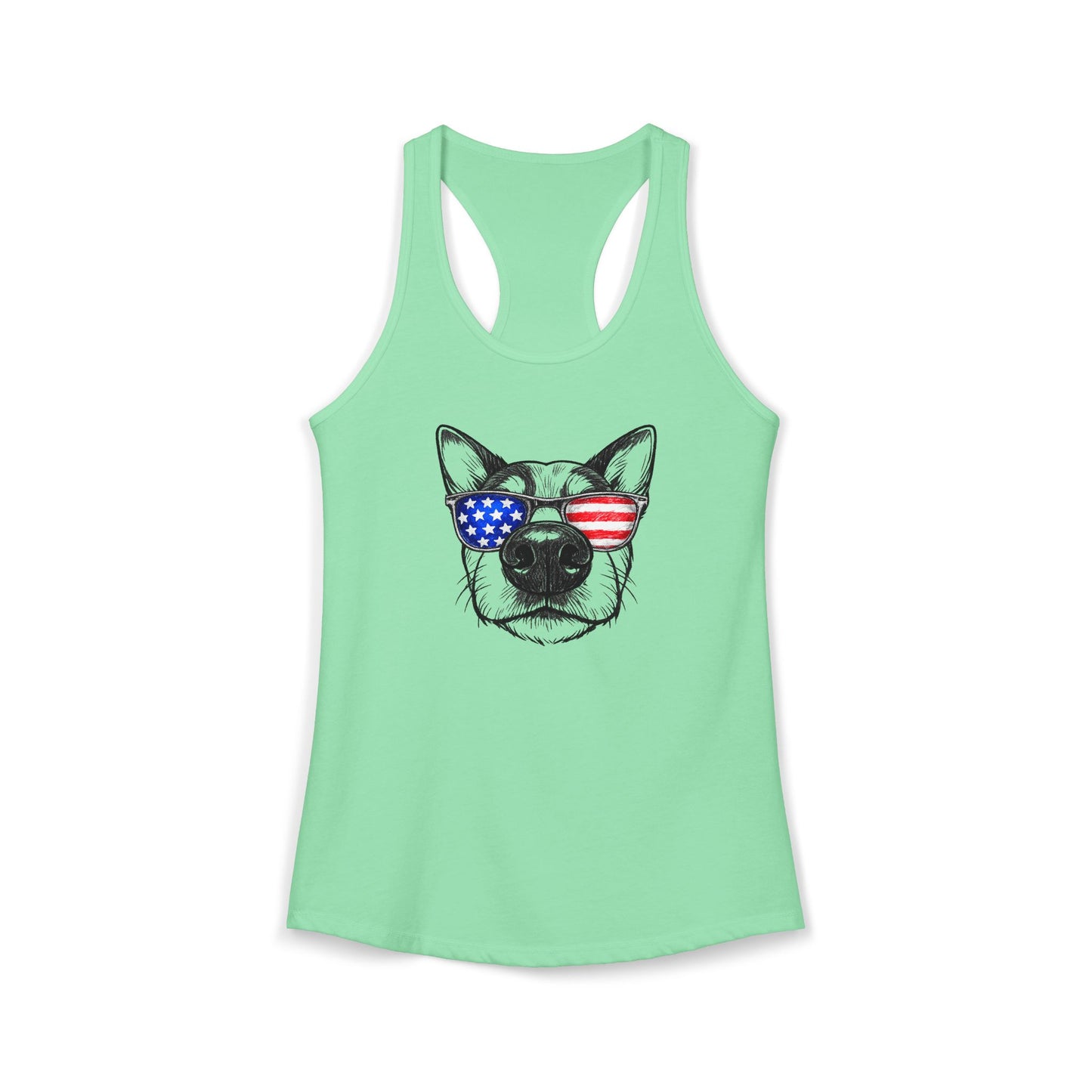 Red, White & BOOP Australian Cattle Dog - Women's Racerback Tanktop