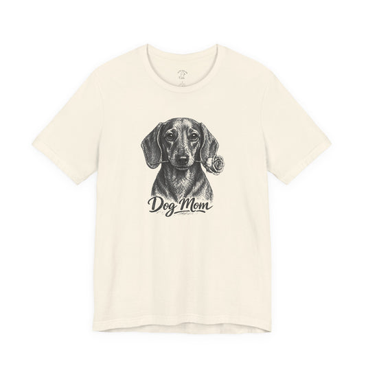 Dachshund Dog Mom T-Shirt (Rose Collection)