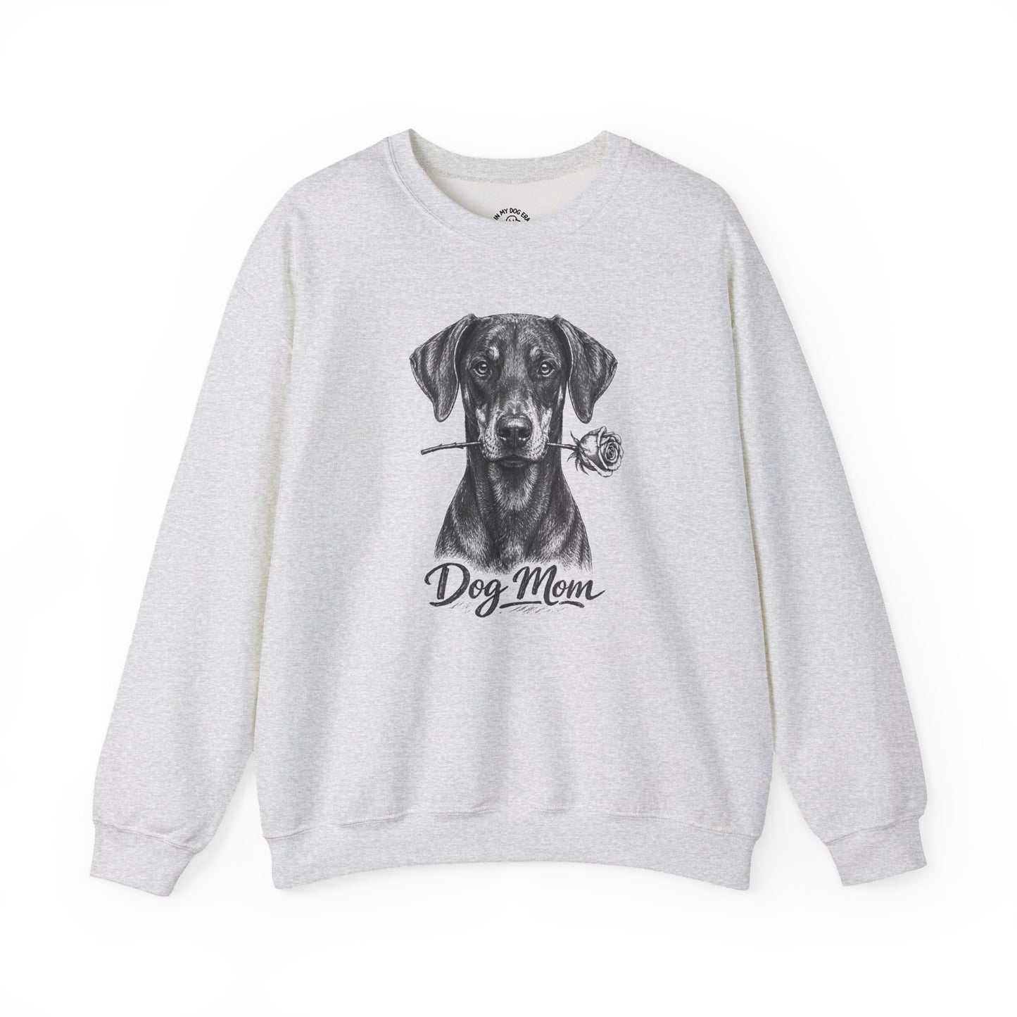 Doberman Dog Mom Sweatshirt (Rose Collection) - Natural Ears
