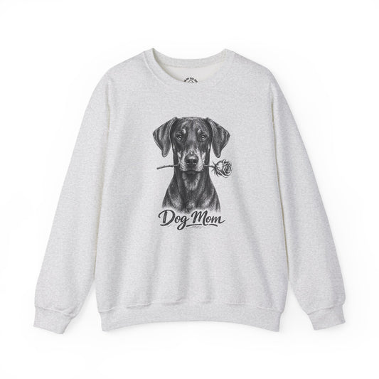 Doberman Dog Mom Sweatshirt (Rose Collection) - Natural Ears