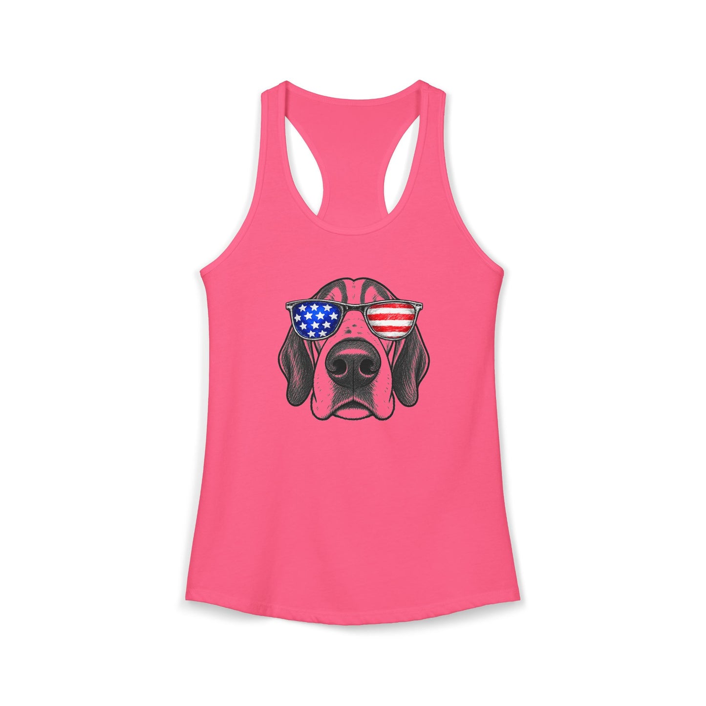 Red, White & BOOP American Foxhound - Women's Racerback Tanktop