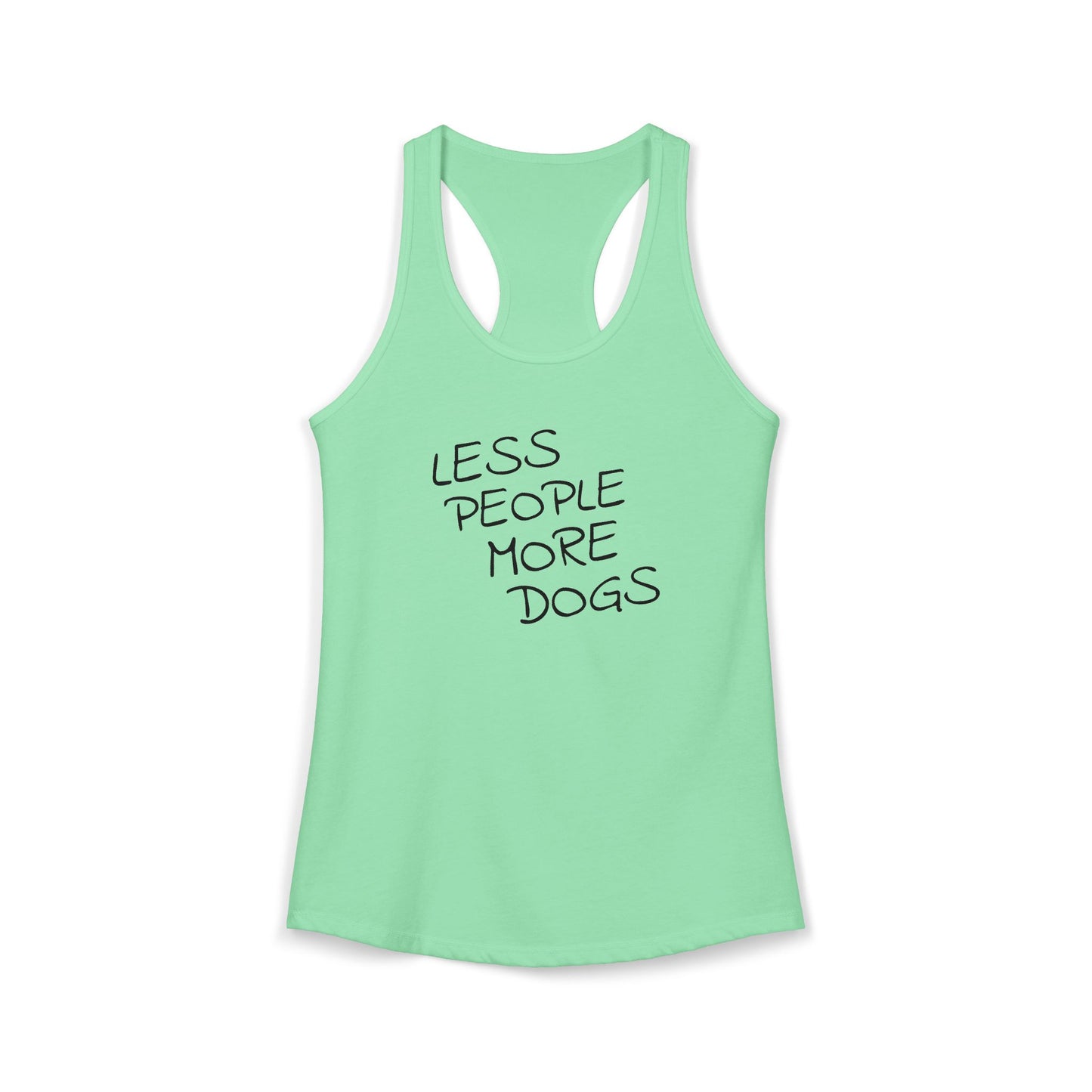 Less People More Dogs - Women's Racerback Tanktop