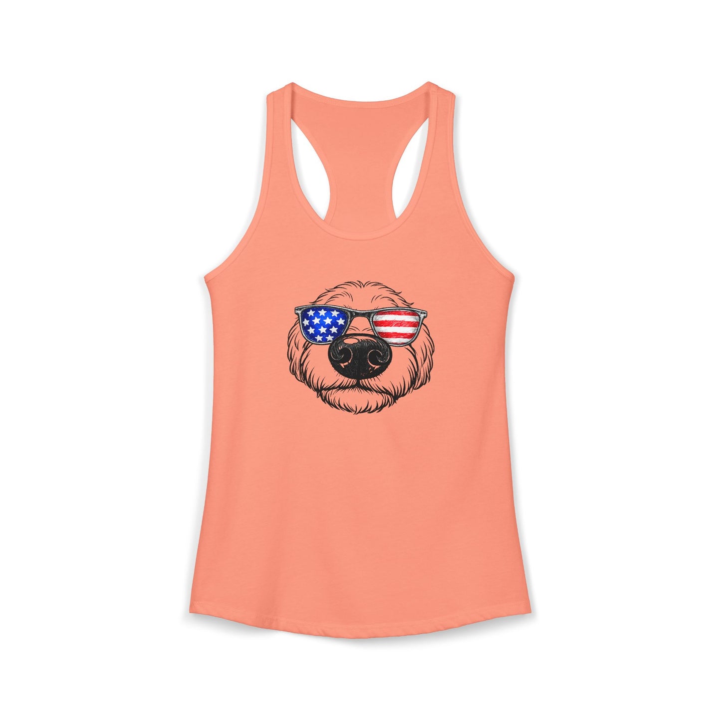 Red, White & BOOP Goldendoodle - Women's Racerback Tanktop