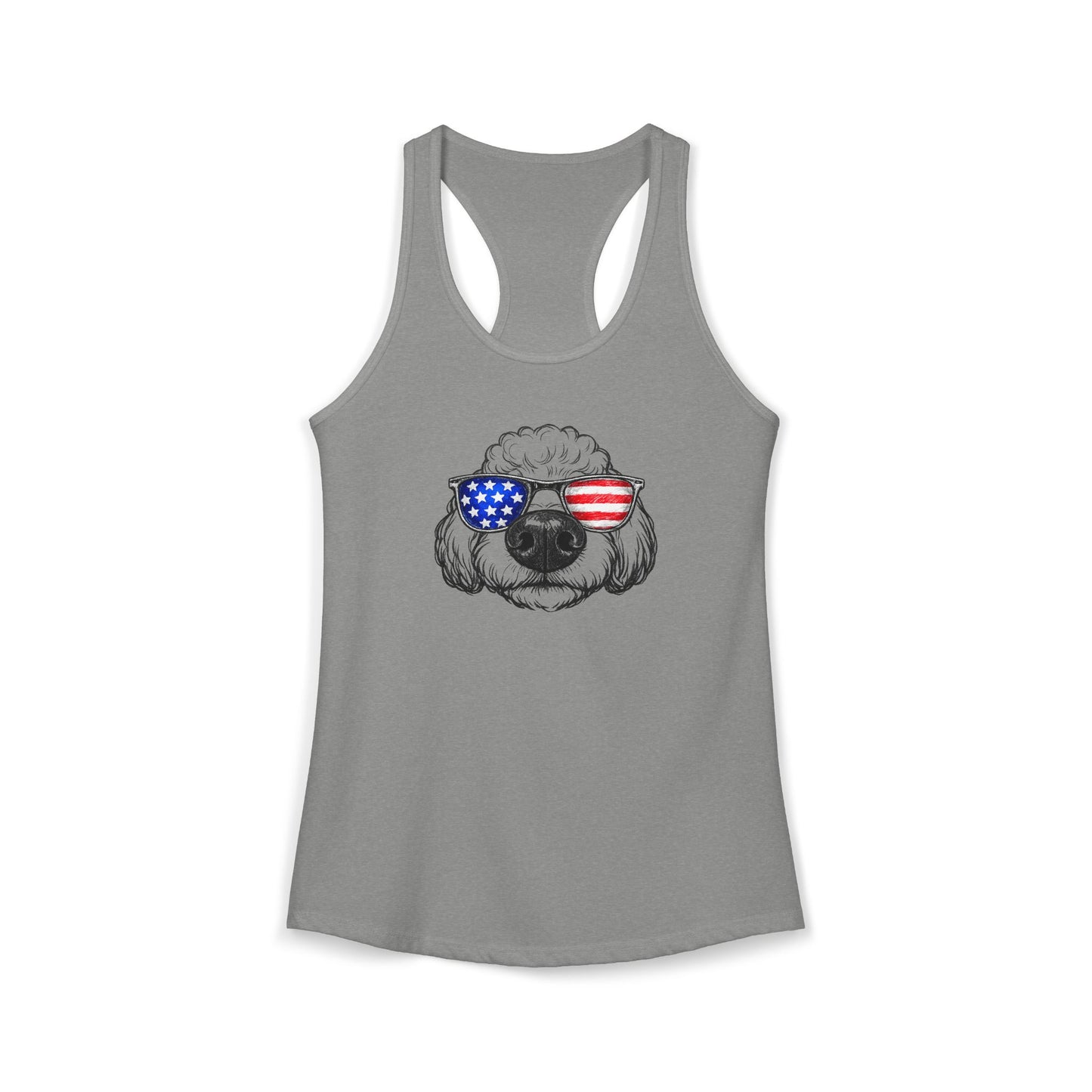 Red, White & BOOP Poodle - Women's Racerback Tanktop