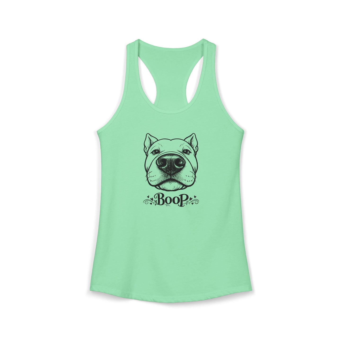 BOOP Pit Bull - Women's Racerback Tanktop (Cropped Ears)