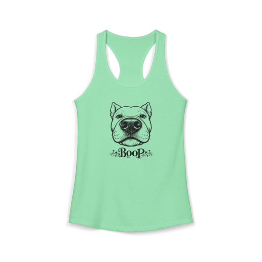 BOOP Pit Bull - Women's Racerback Tanktop (Cropped Ears)
