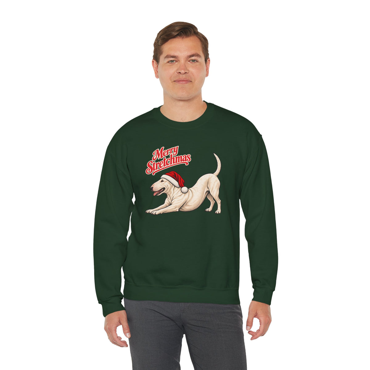 Bull Terrier Christmas Sweatshirt | Merry Stretchmas