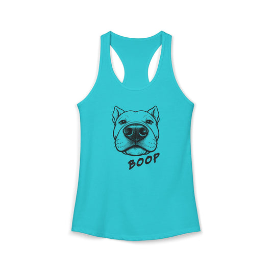 BOOP Classic - Pit Bull - Women's Racerback Tanktop (Cropped Ears)