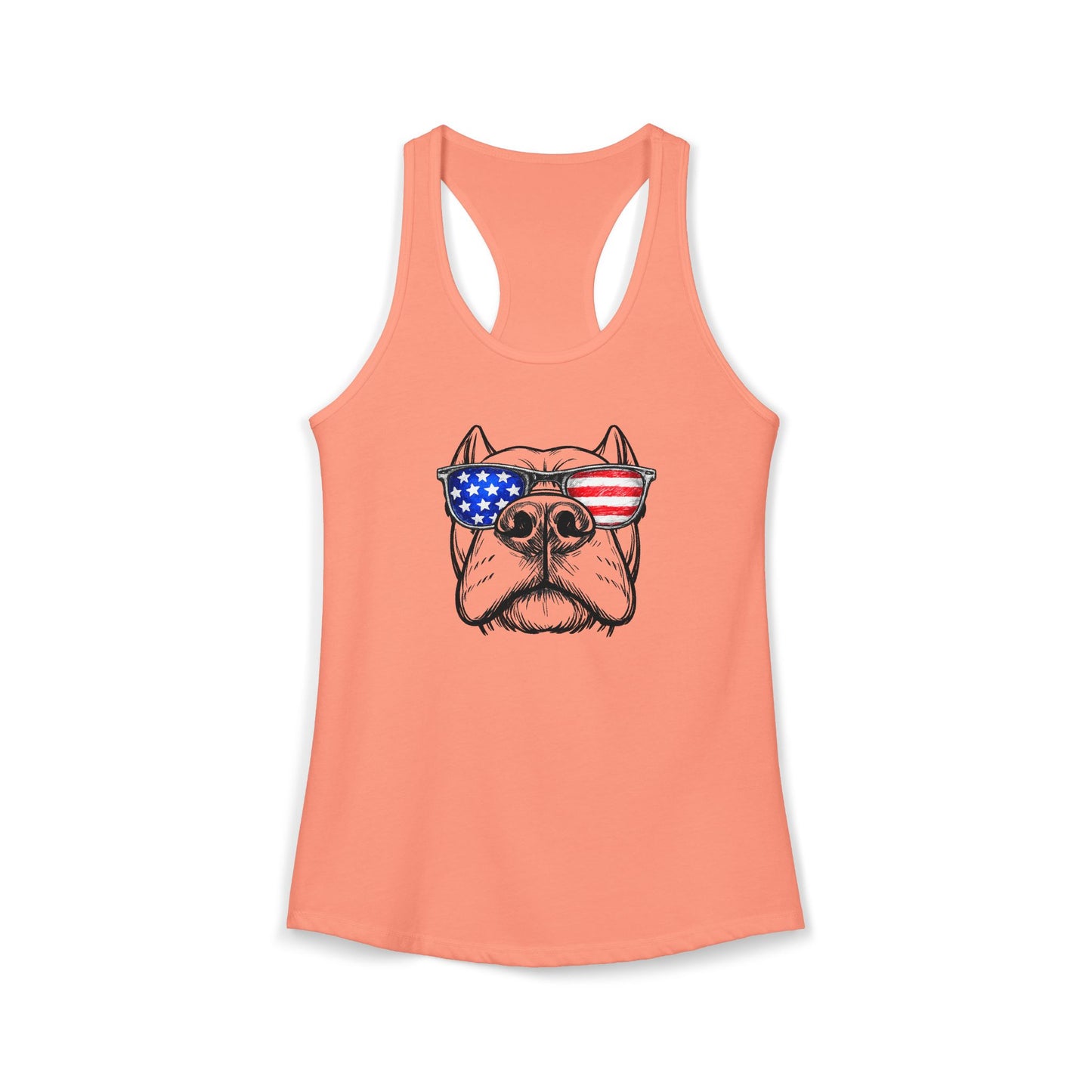 Red, White & BOOP Cane Corso - Women's Racerback Tanktop (Cropped Ears)
