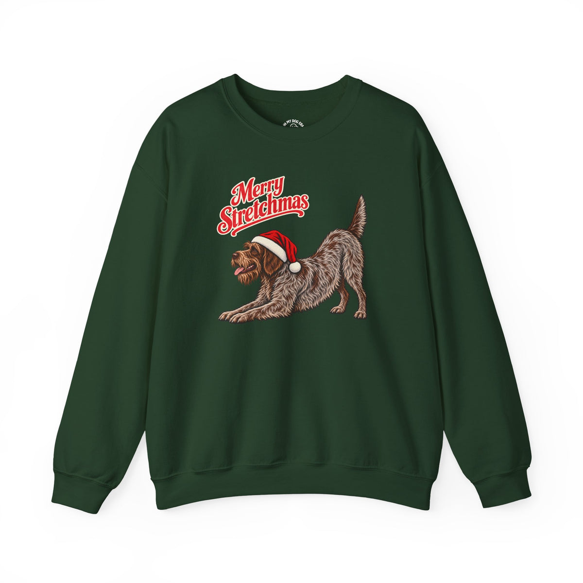 Wirehaired Pointing Griffon Christmas Sweatshirt | Merry Stretchmas