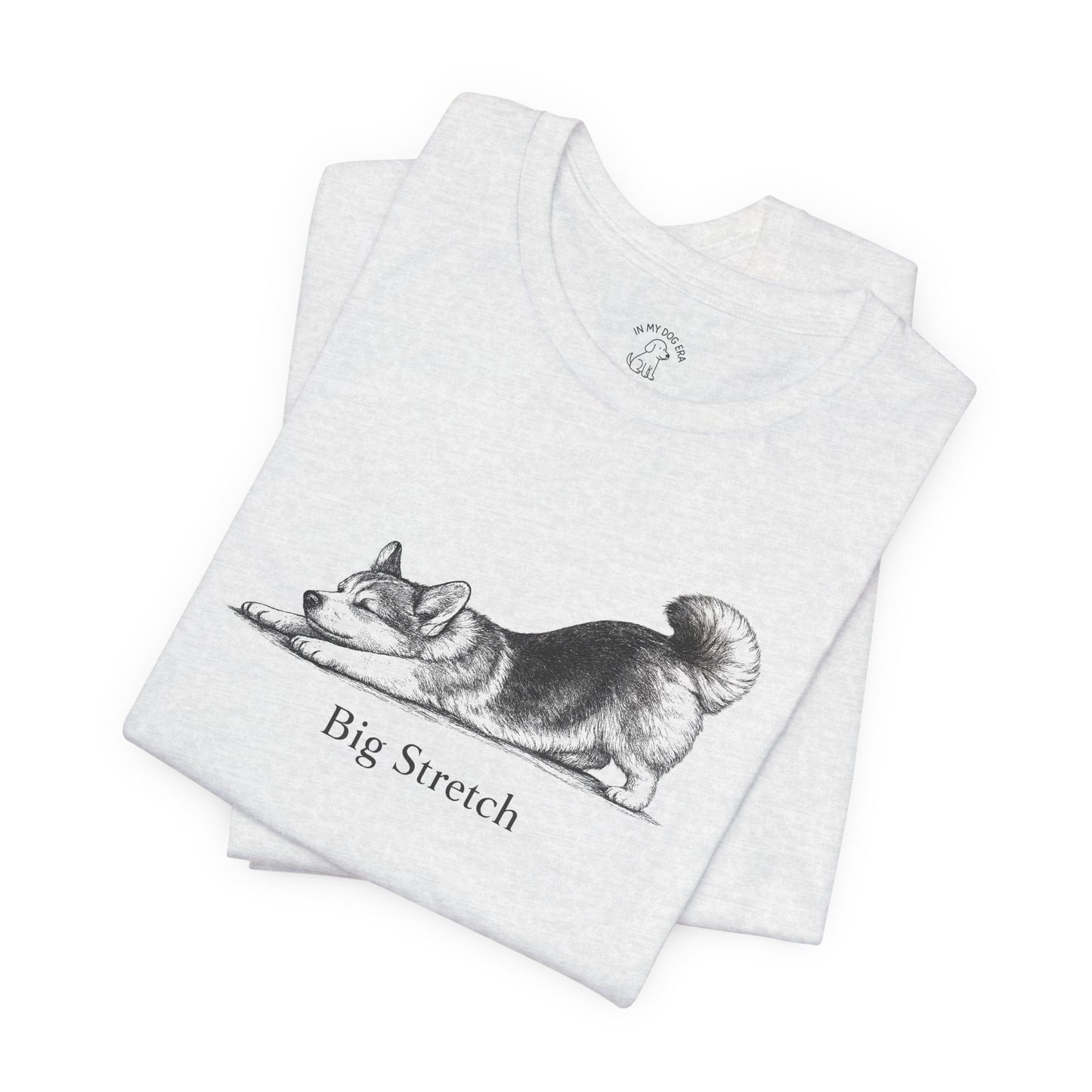 Big Stretch Corgi (Fluffy Tail) T-Shirt
