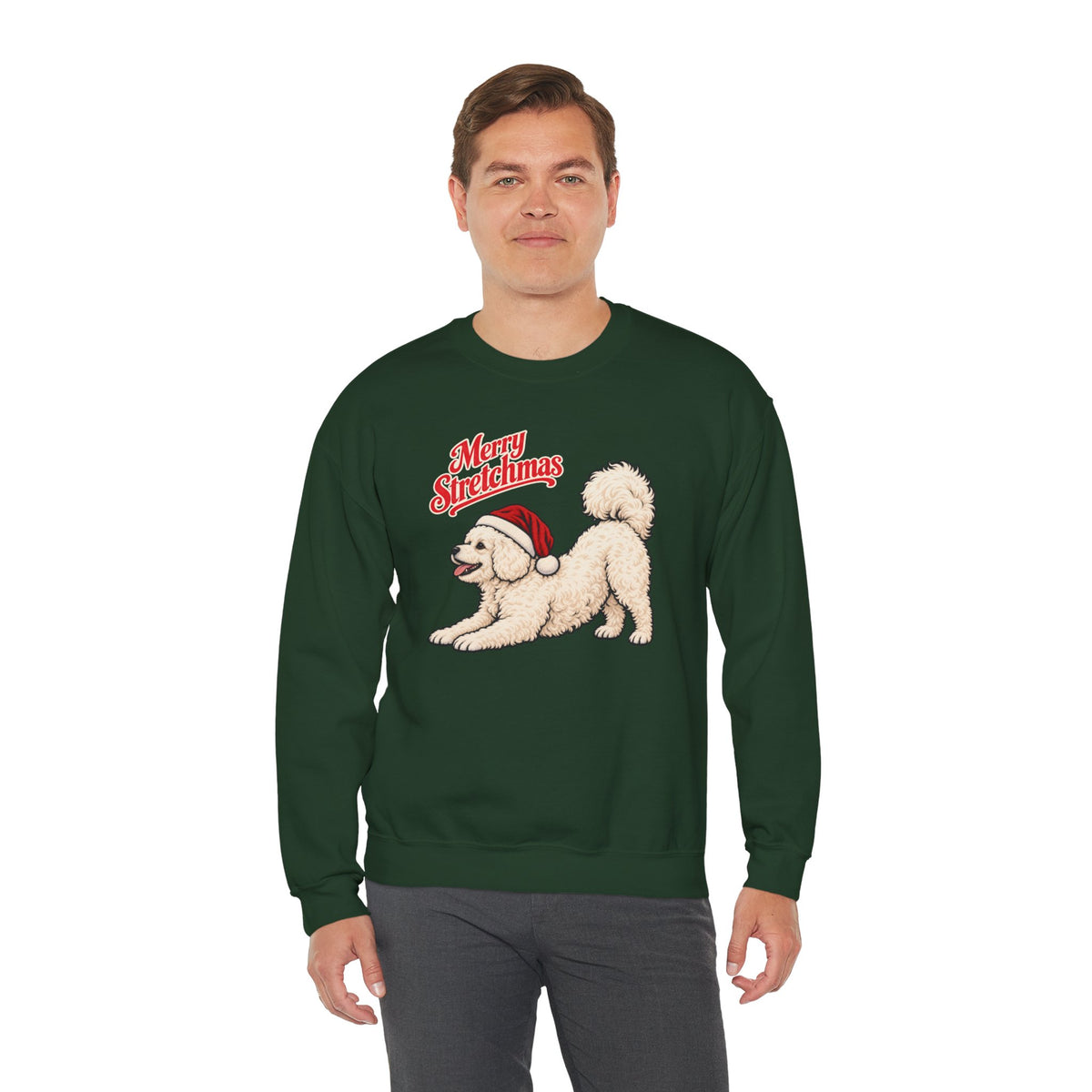 Bichon Christmas Sweatshirt | Merry Stretchmas