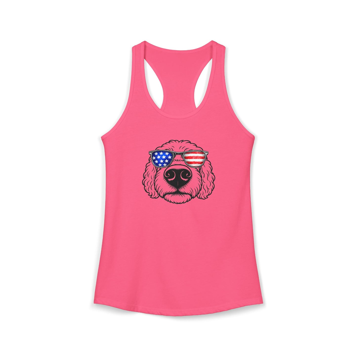 Red, White & BOOP Cavapoo - Women's Racerback Tanktop