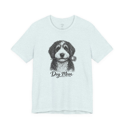 Bernedoodle Dog Mom T-Shirt (Rose Collection)